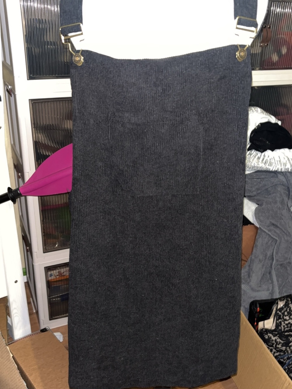 Black Corduroy Overalls y2k fall